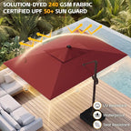 10x10 FT Patio Cantilever Umbrella, Rectangular Heavy Duty Offset Umbrella - Image 6