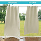 RYB HOME Outdoor Curtains for Patio Waterproof, Windproof - Image 2