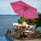 JEAREY 7.5 ft Outdoor Patio Umbrella, Table Umbrella, Rose Pink | 6 Sturdy Ribs - Image 4