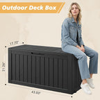 Fancyango 75 Gallon Outdoor Deck Box Waterproof, Large Storage Box - Image 2