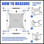 Royal Shade 15' x 20' Blue Rectangle Square Sun Shade Sail Order to Make - Image 6