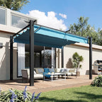 Aoxun 10'x12' Outdoor Retractable Pergola, Heavy Duty Metal Frame Pergola by Aoxun
