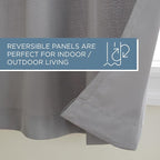 TOWN & COUNTRY BASICS Cabana Solid Heavyweight Indoor Outdoor Curtains - Image 3