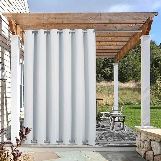 NICETOWN Outdoor Curtain for Patio Waterproof, Energy Smart Thermal Insulated by NICETOWN