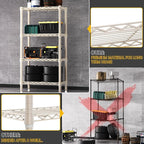 M MZG 1000 lbs 4-Shelf Standing Storage Shelves Heavy Duty Metal Shelving Unit - Image 6