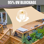 Neween Waterproof Sun Shade Sail Rectangle UV Block Canopy - Image 3