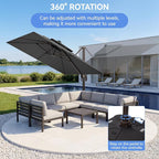 10x10FT Cantilever Outdoor Patio Umbrellas，Double Top Large Square Umbrella - Image 6