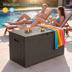 Flamaker Outdoor Storage Box 100 Gallon Waterproof Resin Deck Box | Large - Image 7