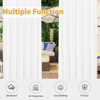 Easy-Going Outdoor Patio Curtains 2 Panels, 54x96 inch, Porch and Pergola - Image 5