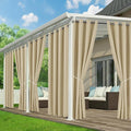 Outdoor Curtains for Patio Waterproof, 6 Drape Panels | Privacy & Weatherproof by RichSets
