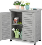 Outdoor Storage Cabinet & Potting Bench Table by OutdoorFurniture