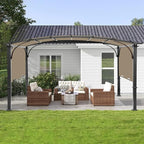 200x103 in Pergola Canopy Replacement Shade Cover Only, Khaki | Fits 10x10 ft - Image 6