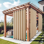 NICETOWN 2 Panels Outdoor Curtains Extra Wide Waterproof & Windproof, Rustproof by NICETOWN