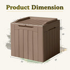 Devoko 31 Gallon Waterproof Outdoor Storage Box Resin Deck Box Lockable and UV - Image 6