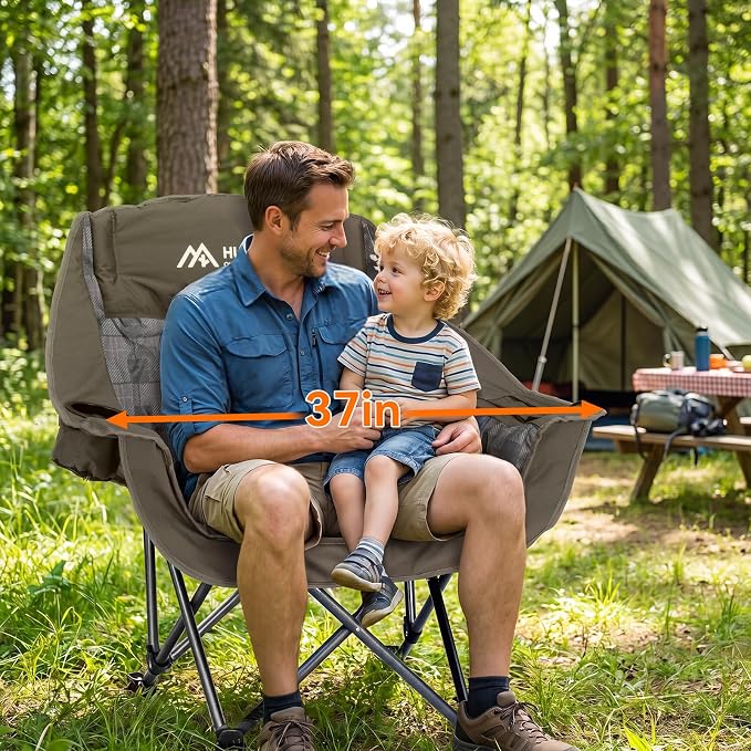 Oversized 2 Pack Camping Chairs, Camping Chairs Support 450LBS - Image 2
