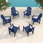 THOEOE Stackable Adirondack Chair Set of 6, Fire Pit Chairs, Space Saving by THOEOE