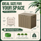 Devoko 29 Gallon Deck Box, Waterproof Resin Outdoor Storage Box | Lockable and - Image 6