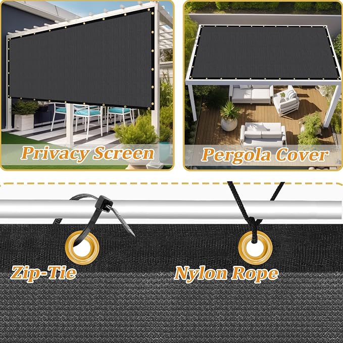 Shade&Beyond Customized Size 6' X 21' Shade Cloth - Image 4