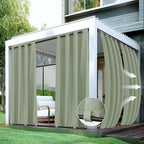 Windproof Outdoor Curtains for Patio Waterproof 4 Pcs 54x95 In Sage Green | by HolidayIdeas