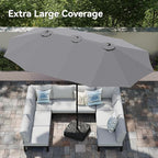 PHI VILLA 15ft Large Outdoor Patio Umbrella - Image 2