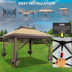 COBIZI Pop Up Gazebo 11x11 Canopy Tent, Outdoor Screened Gazebo Shelter - Image 3