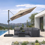 PURPLE LEAF Outdoor Umbrella 8' x 8' Square Premium Sun Protection Tapue | by PURPLELEAF