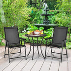 Giantex Set of 2 Patio Folding Chairs, Portable Outdoor Dining Chairs - Image 2