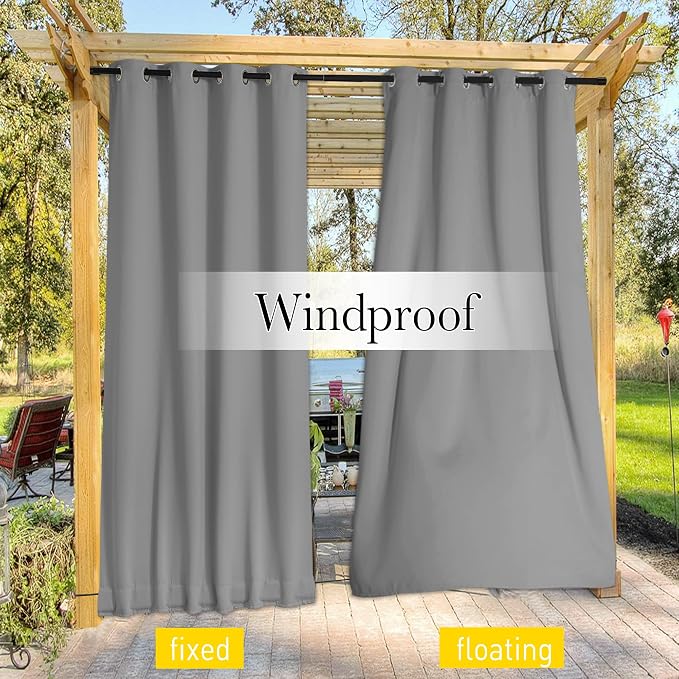 NICETOWN 2 PCs Waterproof Outdoor Curtains - Image 5