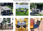Patio Dining Chairs Stackable Outdoor Chairs Dining Furniture Set of 4 - Image 7