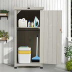 Outdoor Storage Cabinet for Patio, Garden Potting Bench Table - Image 2