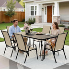 JEAREY Patio Dining Chairs Set of 4, Outdoor Stackable Dining Furniture Set - Image 6