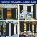 PureFit Outdoor Curtains for Patio Waterproof Weatherproof Outside Curtains | - Image 5