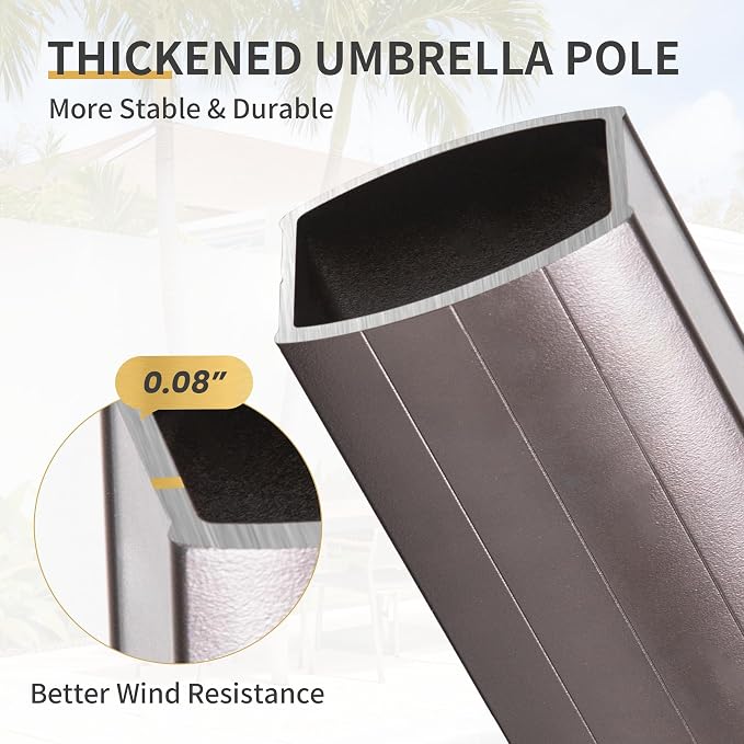 10 X 13 FT Cantilever Patio Outdoor Umbrella - Image 7