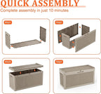 70 Gal Waterproof Outdoor Storage Box UV Resistant Deck Box | Storage bench - Image 4