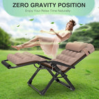 Suteck Oversized Zero Gravity Chair, 500LBS 33" XXL Reclining Lounge Chairs | - Image 5
