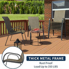 Amopatio Patio Chairs Set of 8, Outdoor Stackable Dining Chairs - Image 5