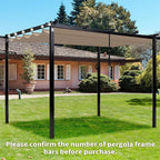 Mrsenloi 10 x 10 Pergola Shade Cover Replacement, Top Only, Retractable Sun - Image 5