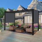 17' x 6.8' Waterproof Pergola Canopy Replacement Cover, Dark Gray | Waterproof - Image 2