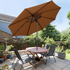 9' Outdoor Patio Umbrella, Outdoor Table Umbrella, Yard Umbrella, Market - Image 6