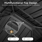 Aoxun Gazebo 10x14 Hardtop Gazebo - Image 7