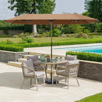 13 ft Large Double-Sided Patio Umbrella, Outdoor Umbrella, Tawny | HERA'S - Image 2