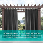 Exclusive Home Cabana Solid Indoor/Outdoor Light Filtering Hook-and-Loop Tab - Image 6