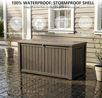 Outdoor Storage Box, 180 Gallon Waterproof Deck Box, Piston-Lift Tall Standing - Image 5