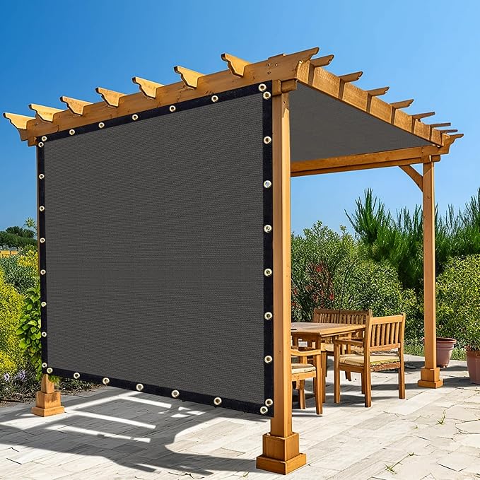 Amagenix 90% Pergola Shade Cover 13'X 24' Dark Gray Sun Shade Cloth by Amagenix