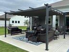 PURPLE LEAF Outdoor Pergola 12' X 16' Retractable Canopy Aluminum, Custom Shade - Image 2