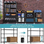 M MZG 5-Shelf Storage Shelves, Wire Shelving Heavy Duty Metal Storage Shelving - Image 4