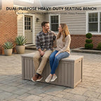 Outdoor Storage Box, 180 Gallon Waterproof Deck Box, Piston-Lift Tall Standing - Image 6