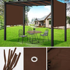 17x6.8 Ft Universal Pergola Replacement Canopy, Outdoor Canopy Shade Cover | - Image 3