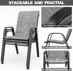 Patio Chairs Set of 6, Stackable Outdoor Dining Chairs - Image 6