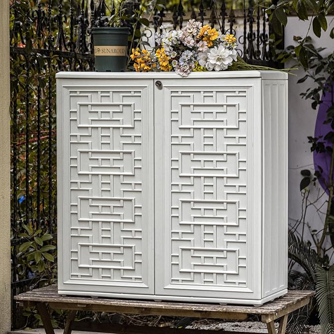Mrosaa Indoor Outdoor Storage Cabinet Waterproof - Image 5
